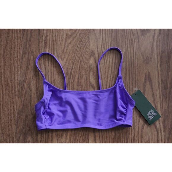 Wild Fable Women's Scoop Front Bralette Bikini Top | Purple | XS | NWT - Picture 2 of 7
